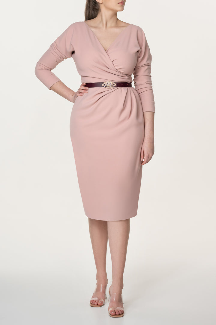 Michelle Crepe Midi Dress In Petal