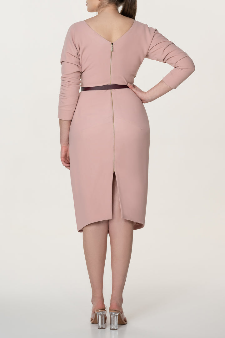 Michelle Crepe Midi Dress In Petal