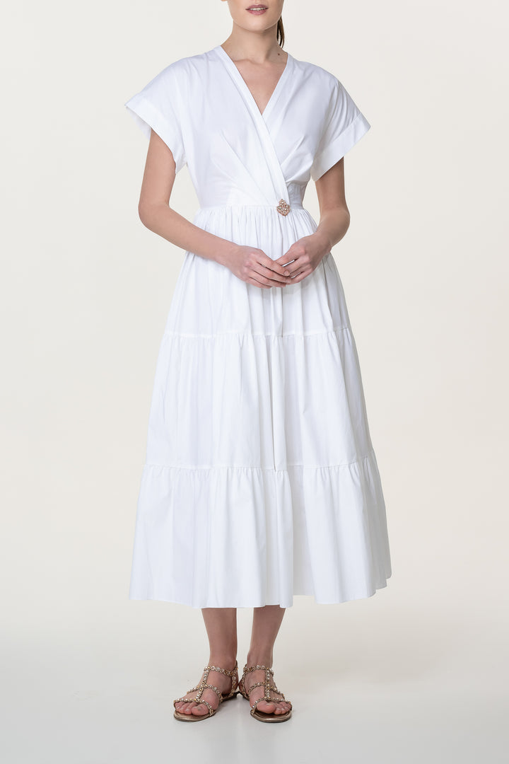 Joy Ivory Open Back Cotton Dress