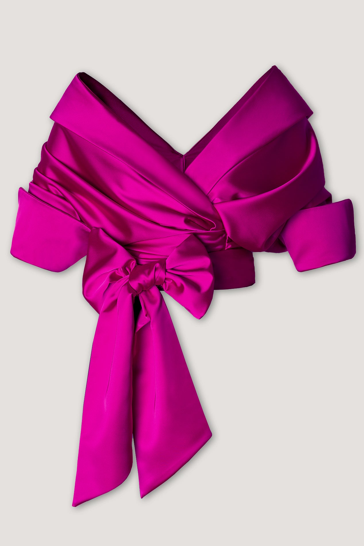 hot pink satin blouse