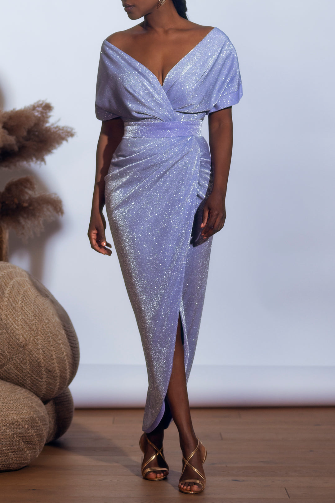 Daphne Jersey Dress In Mauve
