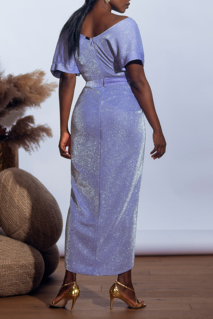Daphne Jersey Dress In Mauve