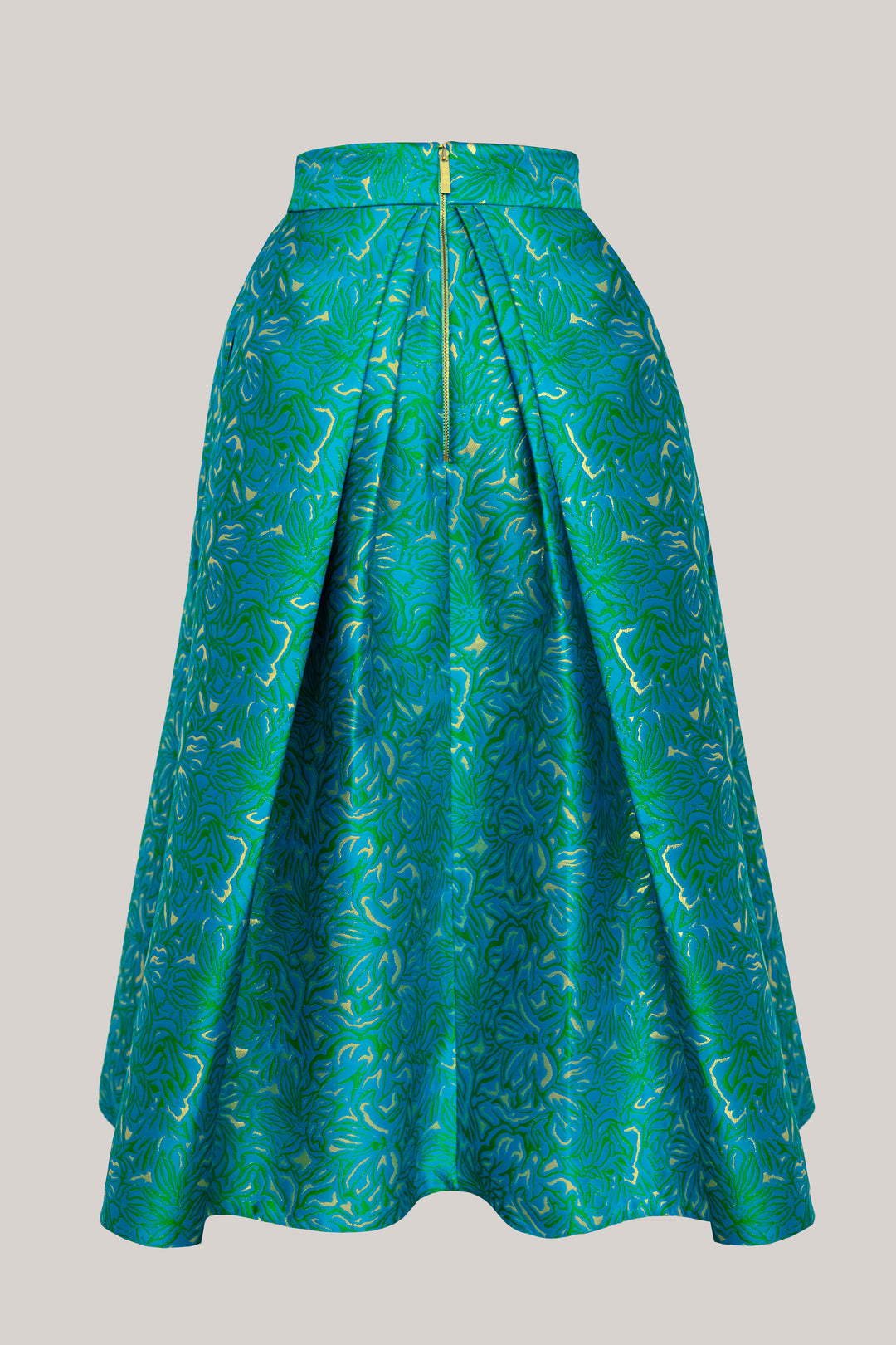 Jasmine Brocade Skirt In Teal