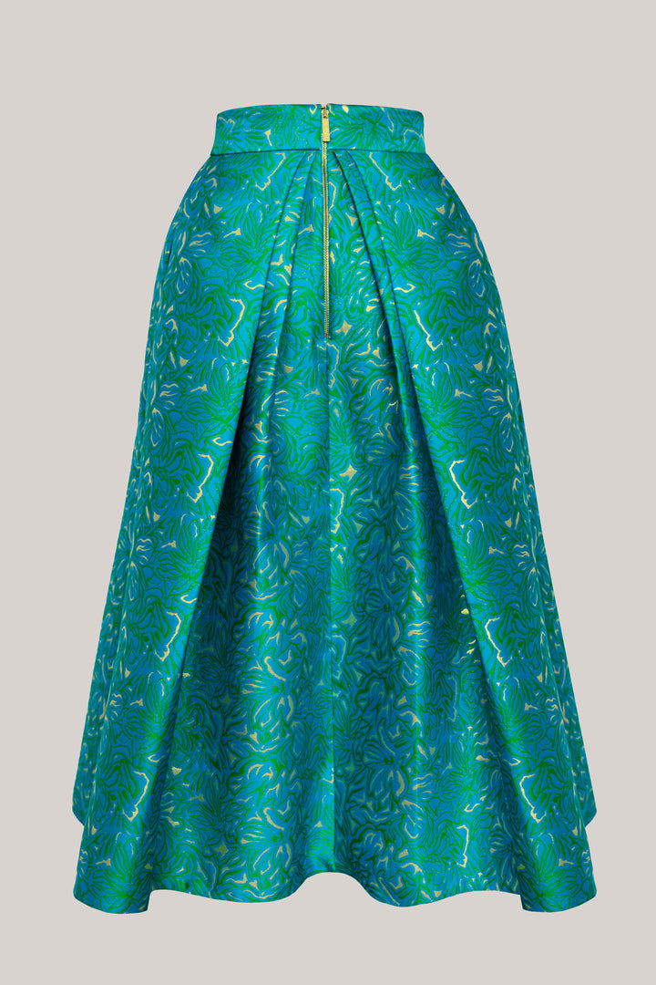 Jasmine Teal Brocade Skirt