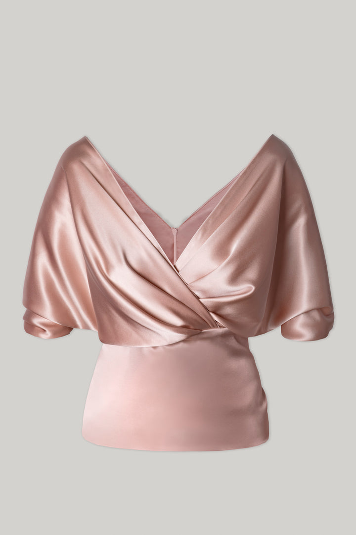 Reese Silk Top In Rose