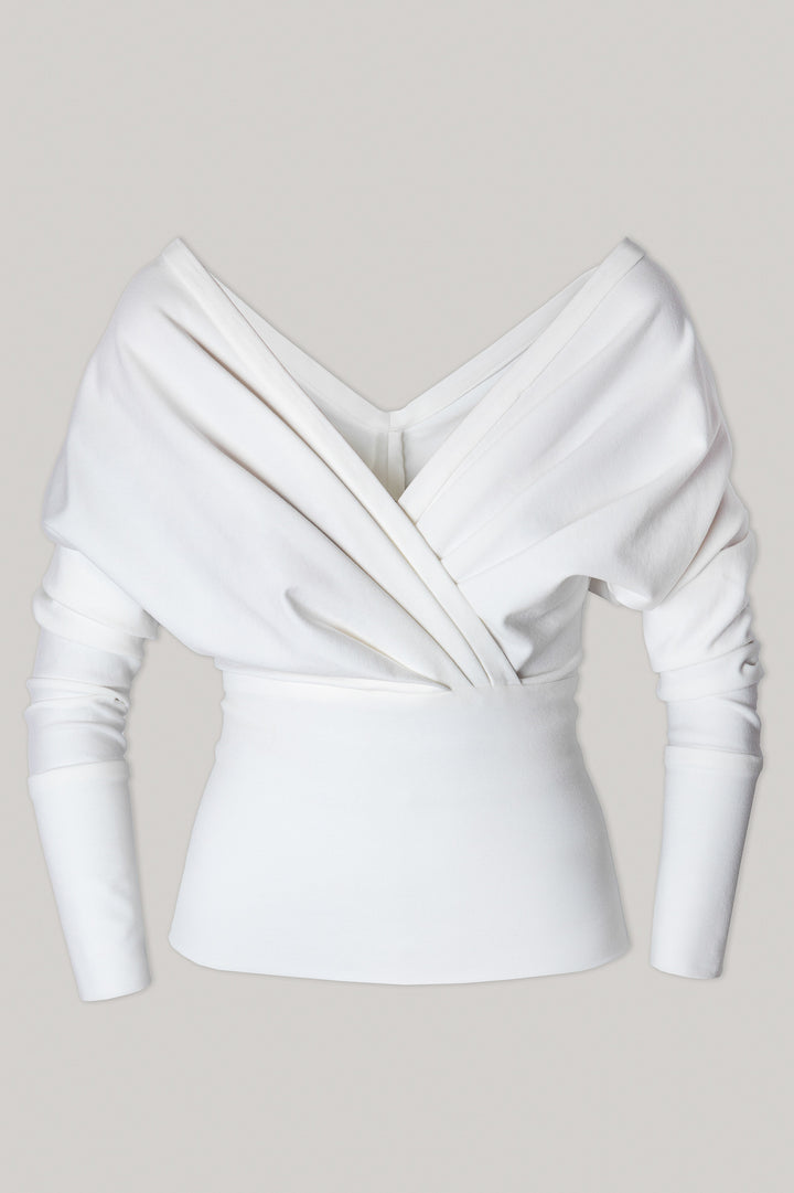 Sofia Stretchy Top In Ivory