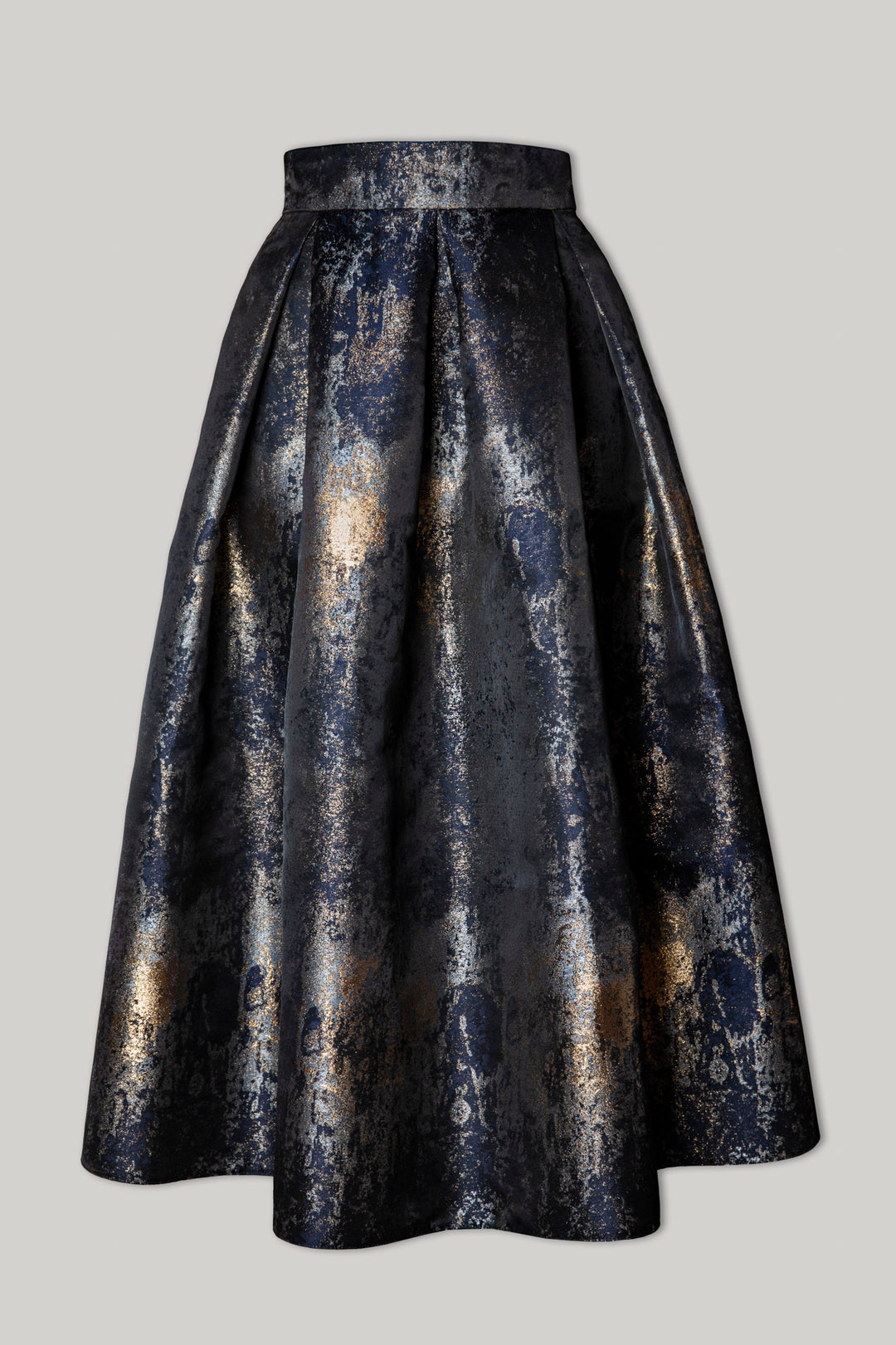 Jasmine Galaxy Blue Structured Jacquard Skirt
