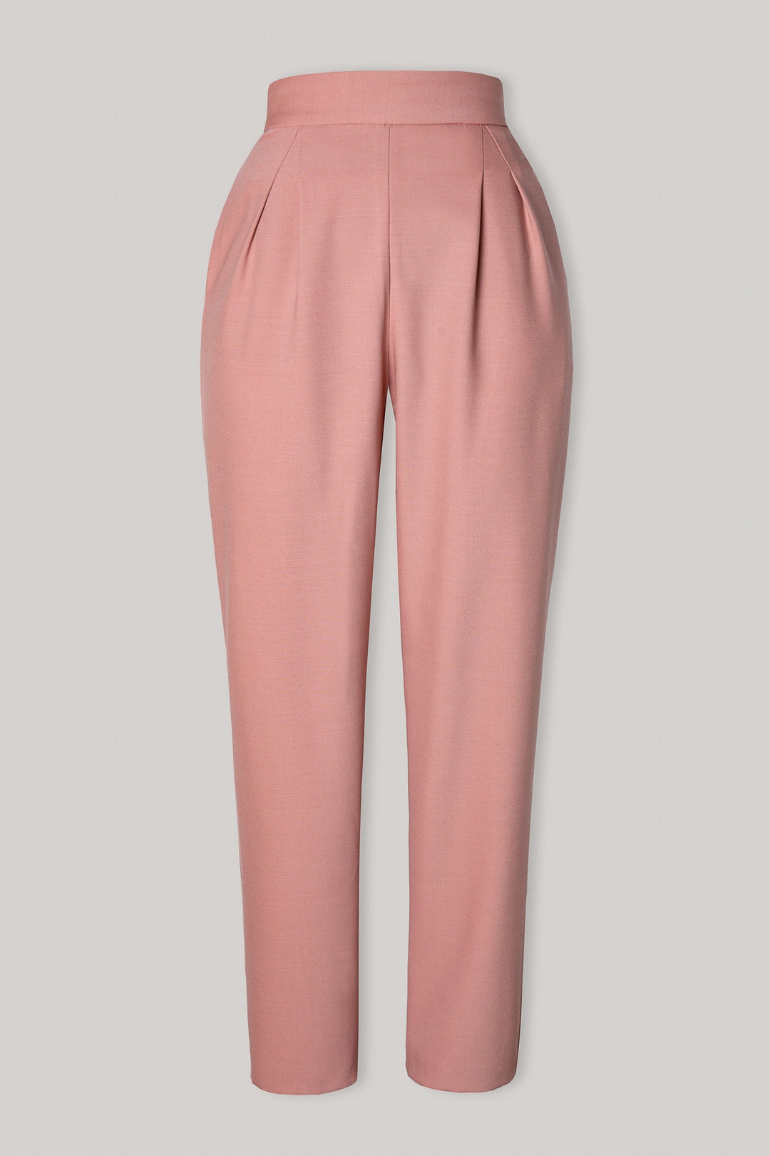Powder Virgin Wool Structured Conic Pants