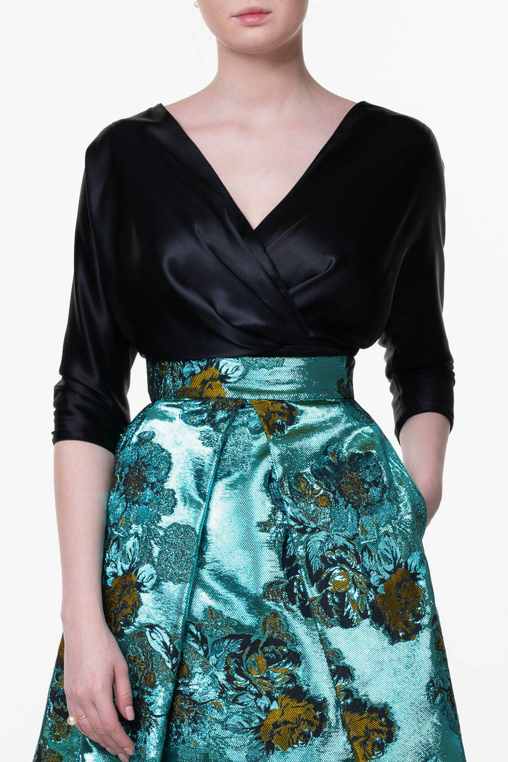 Reese Silk Top In Black