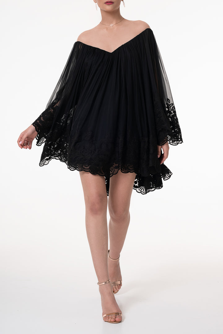 Alisha Black Boho Dress