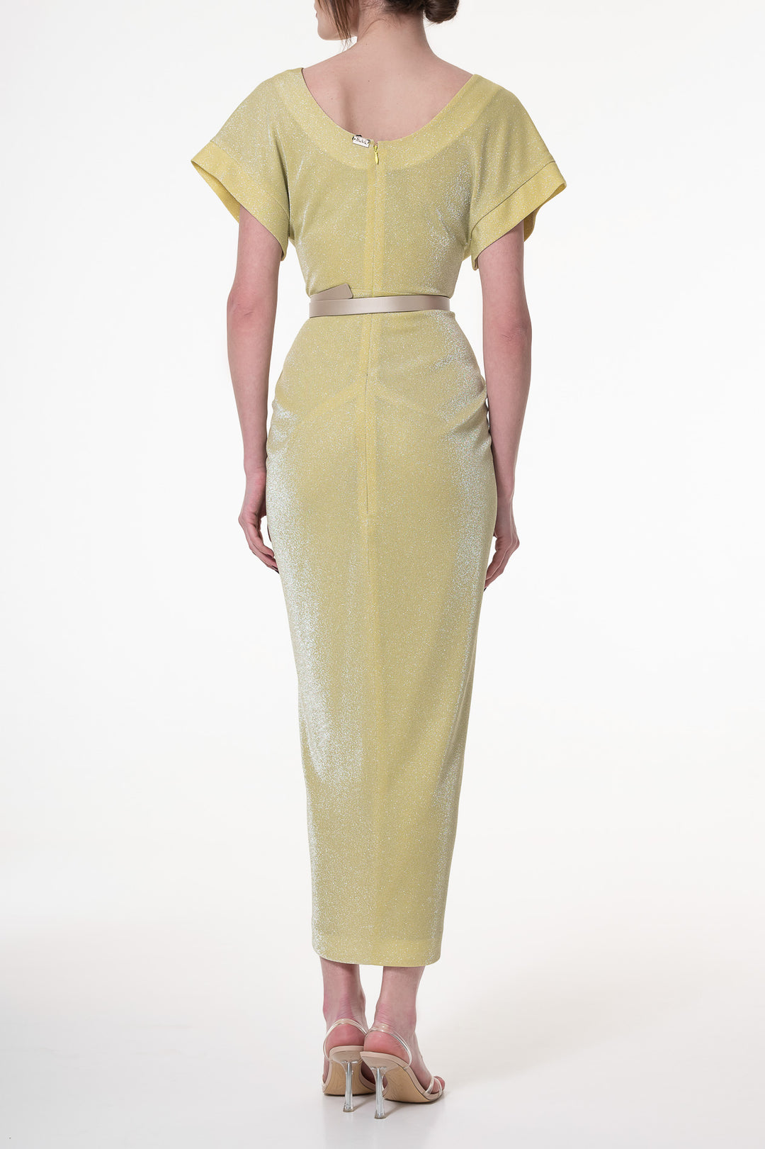 Daphne Jersey Dress In Lime