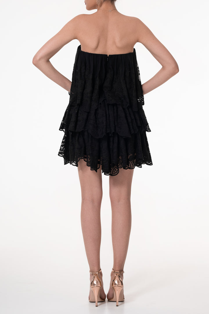 Aydin Black Boho Short Dress