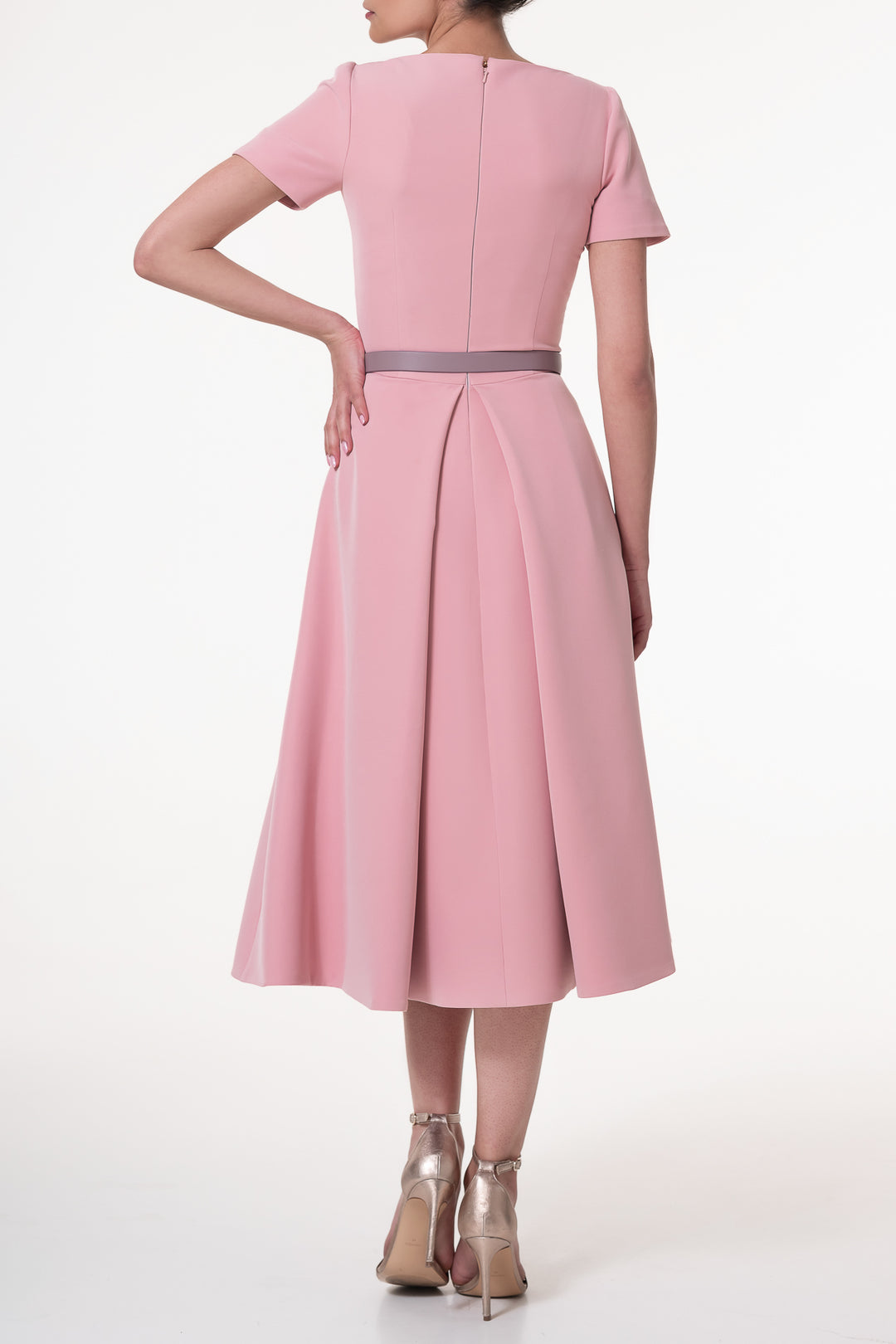 Grace Powder Crepe Midi Dress