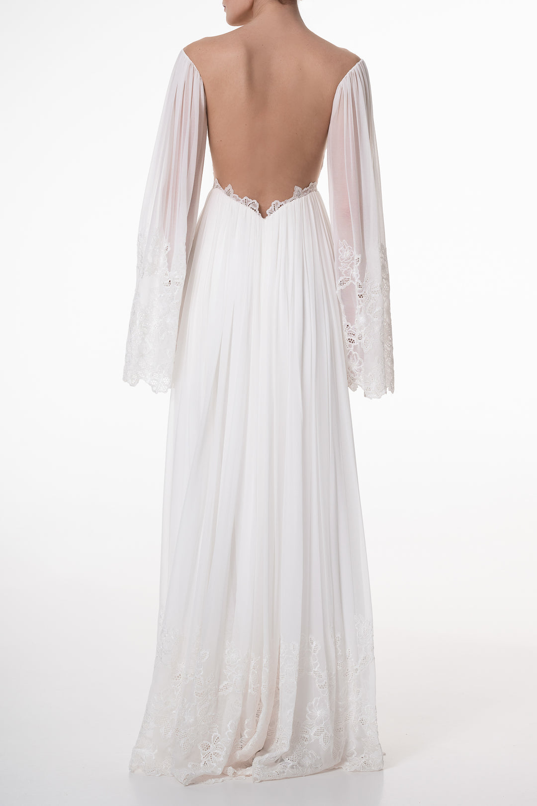 Nawara Ivory Boho Silk Dress
