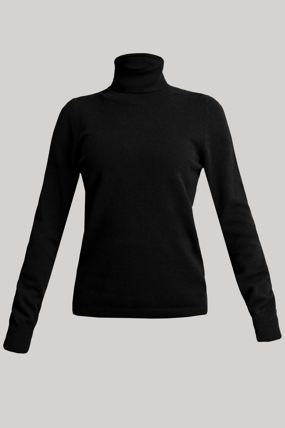 DOLCE BLACK CASHMERE ROLLNECK SWEATER Rhea Costa