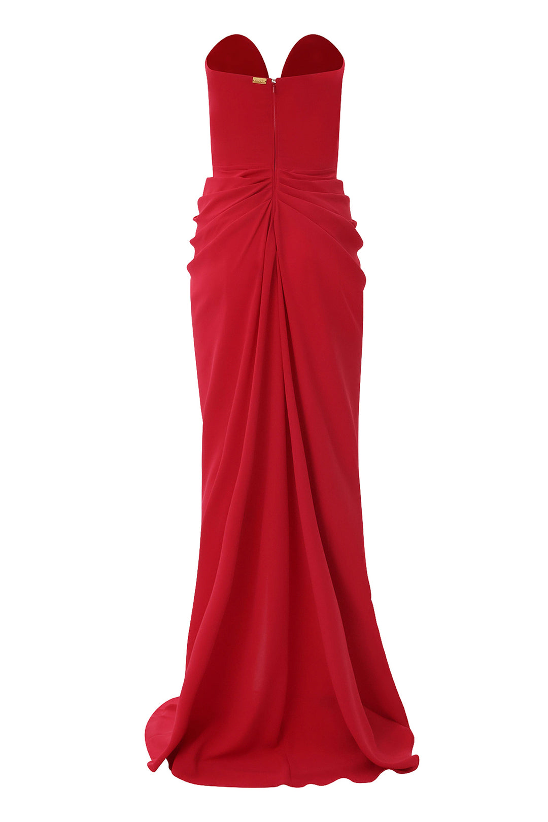 Yuno Long Dress In Ruby-Red