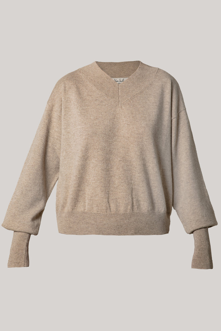 Huda V-Neck Cashmere Sweater