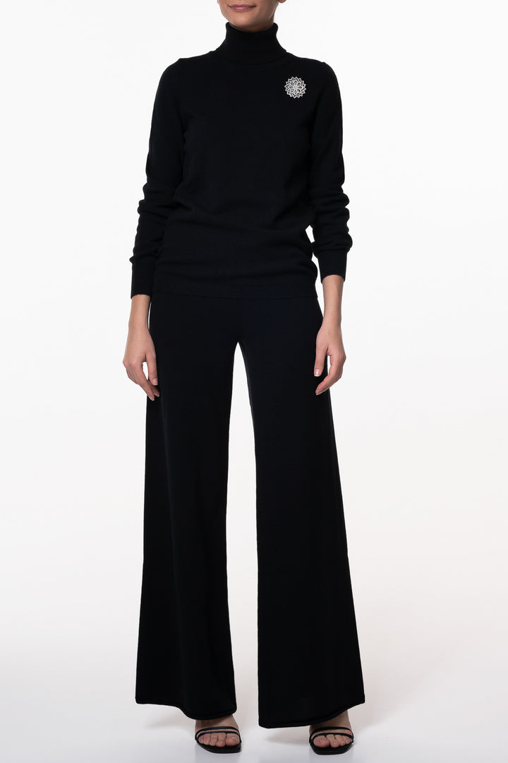 Akeem Cashmere Wide-Leg Pants