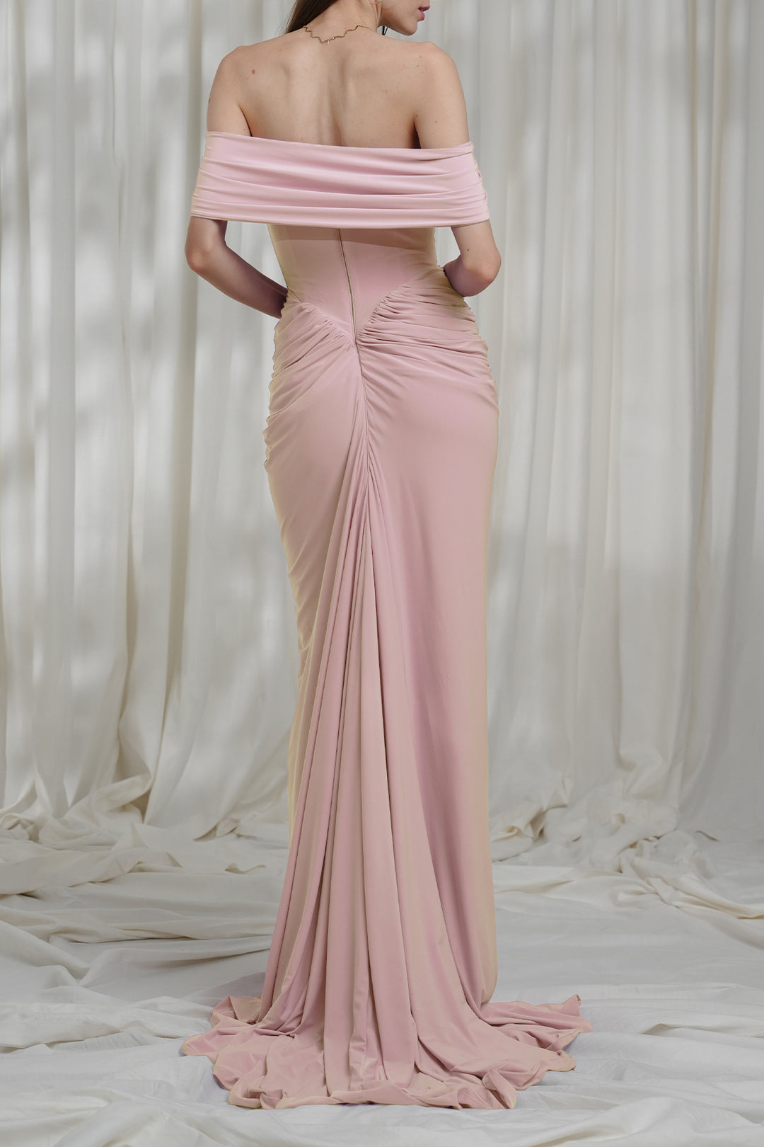 Lorene Jersey Dress In Blush