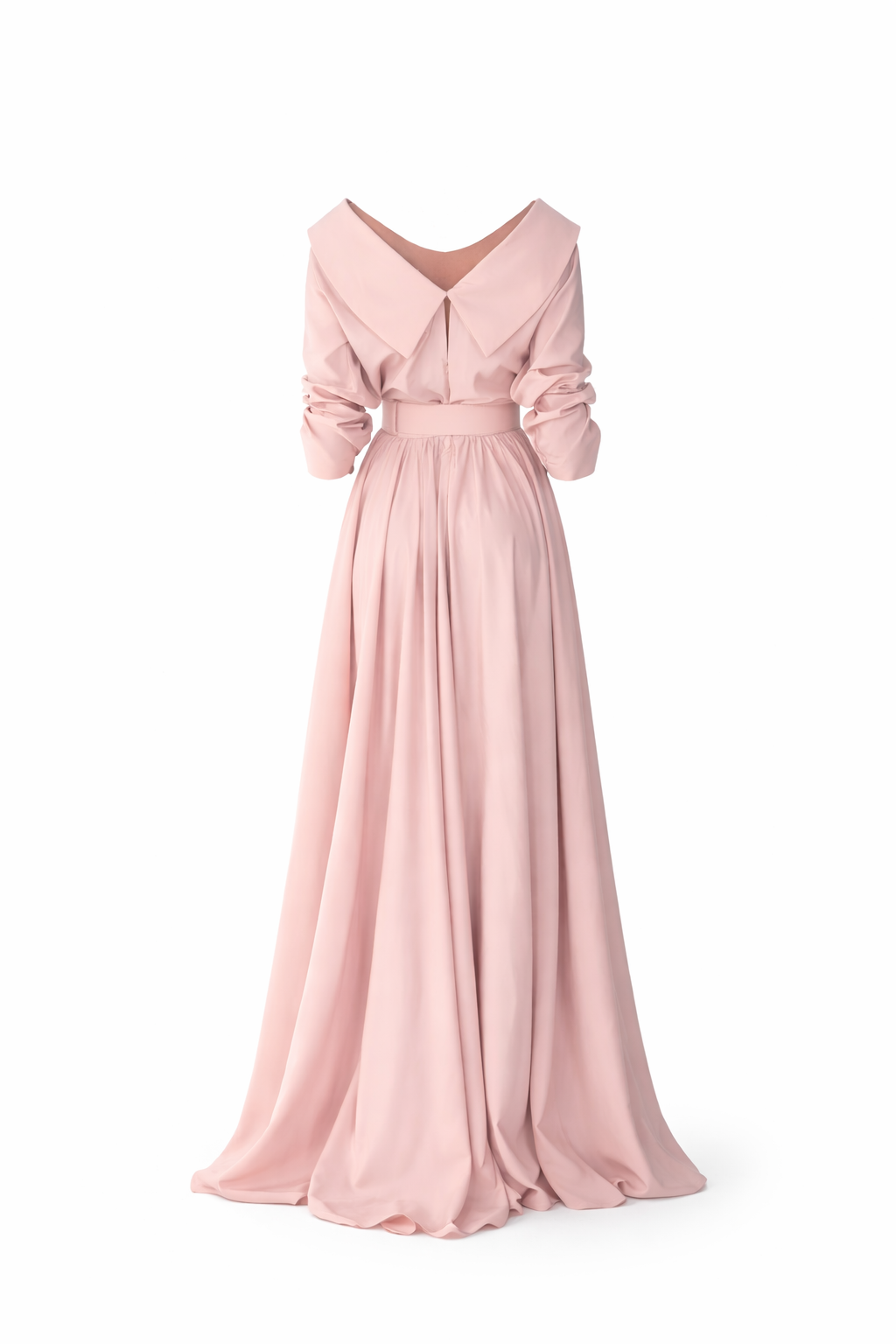 Carrie Taffeta Long Dress In Blush