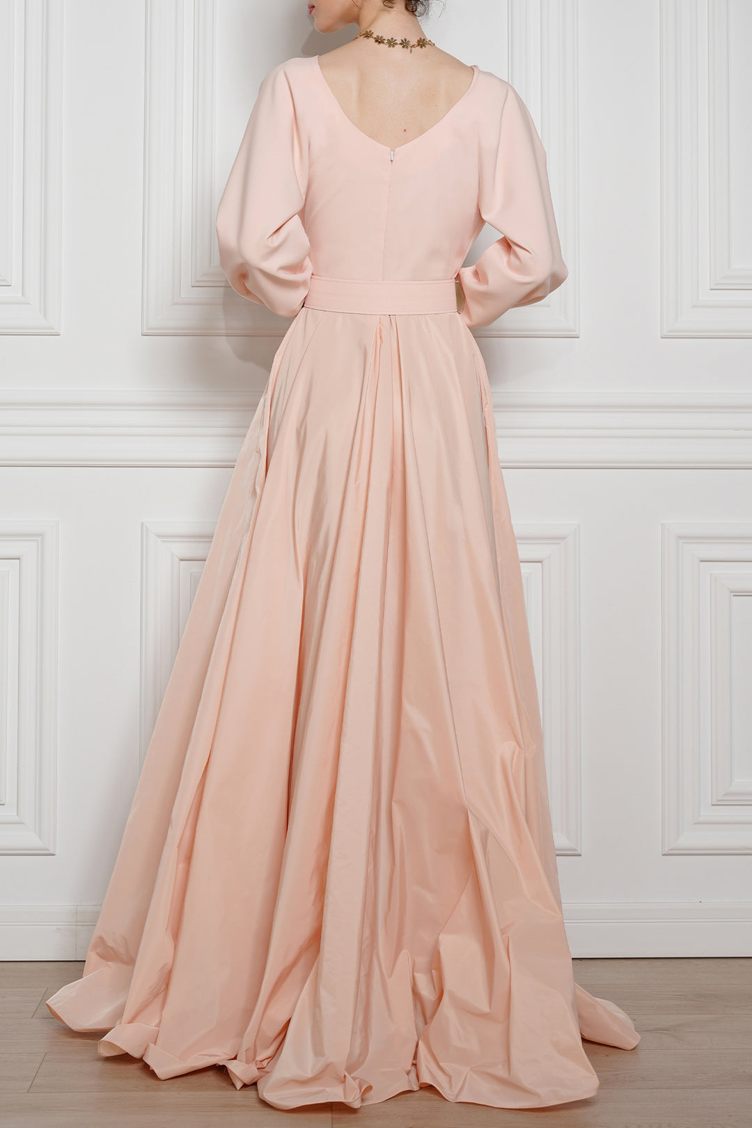 Alice Long Dress In Soft-Peach