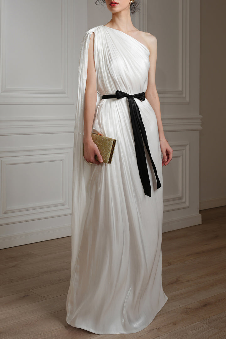 Isla Long Dress In Off-White