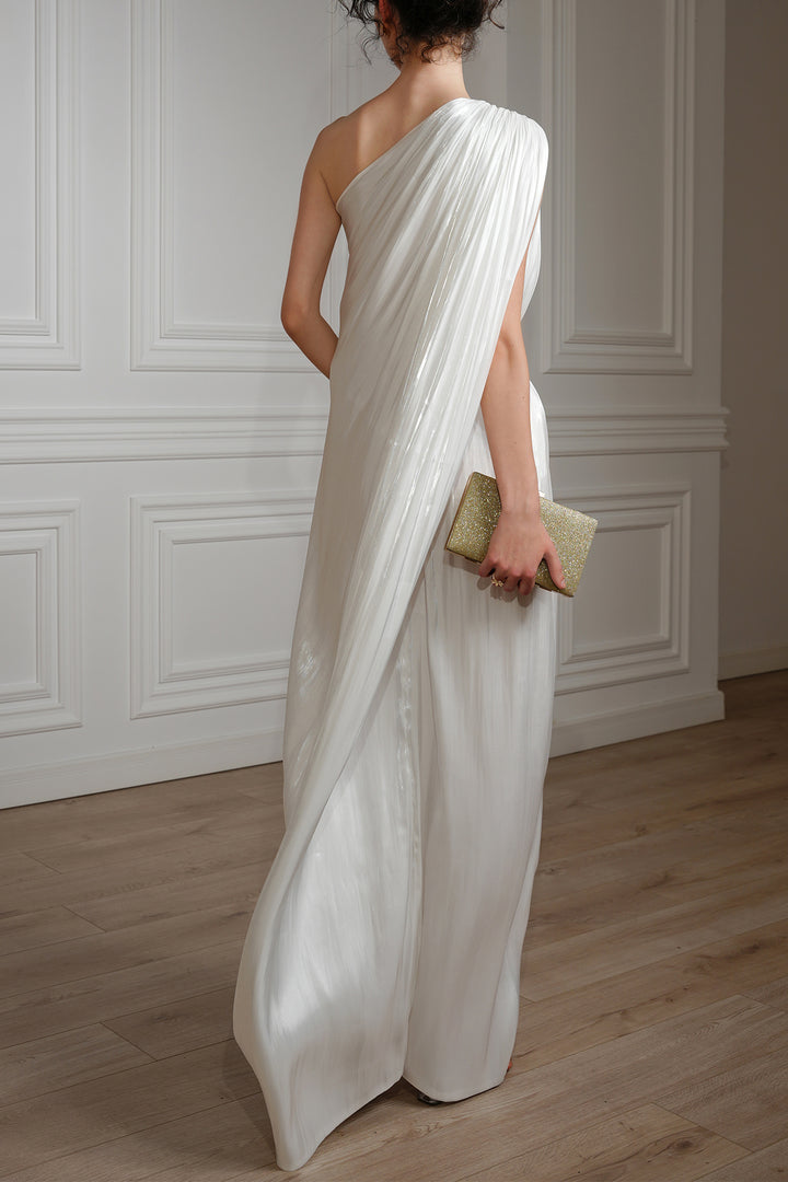 Isla Long Dress In Off-White