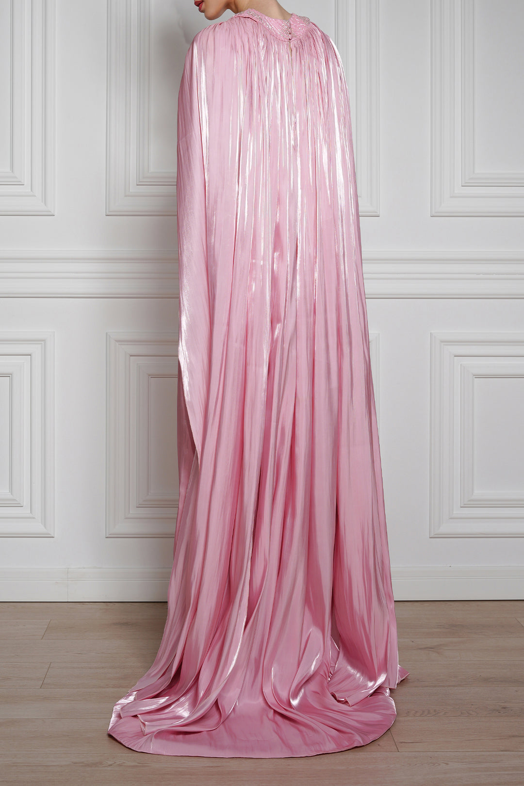 Remi Glazed Chiffon Dress In Candy Pink