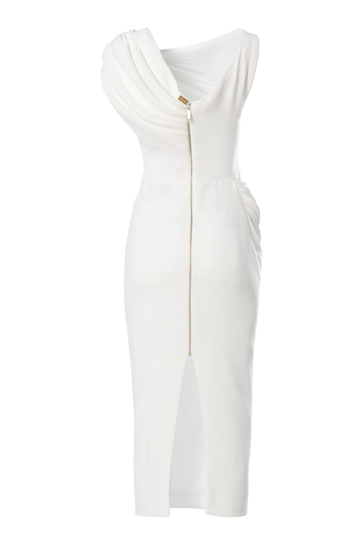 Avra Midi Dress In Off-White