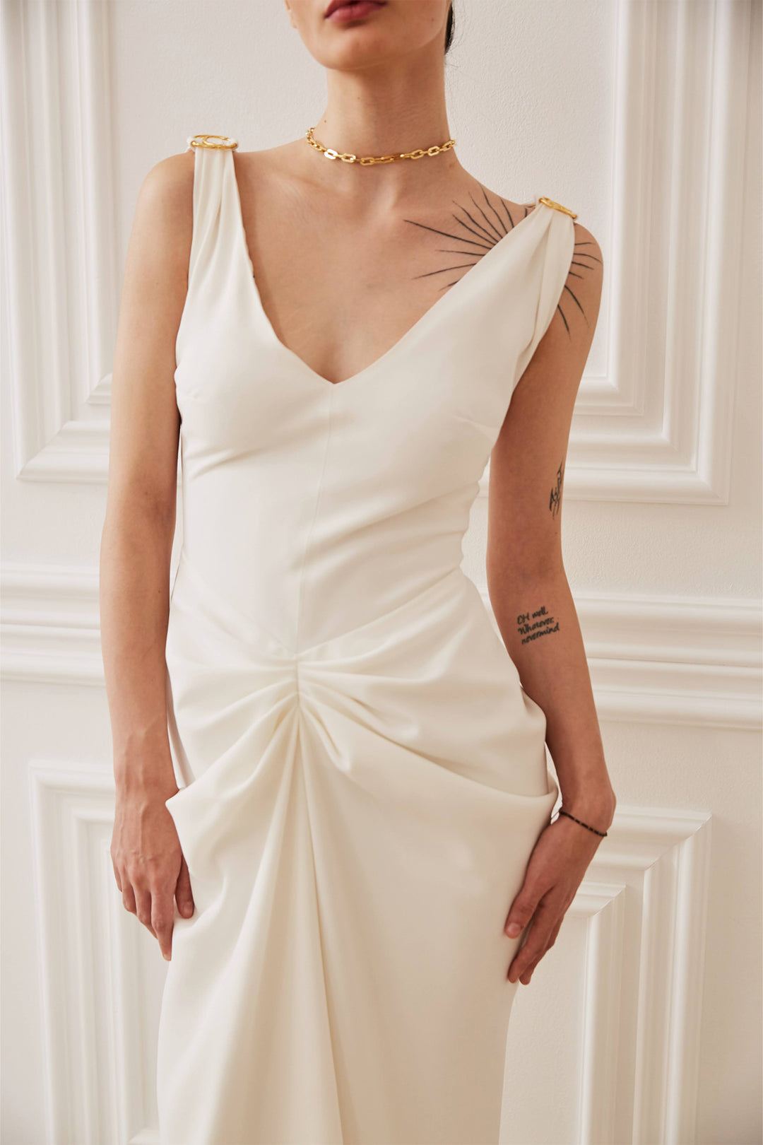 Valeria Midi Dress In Off-White