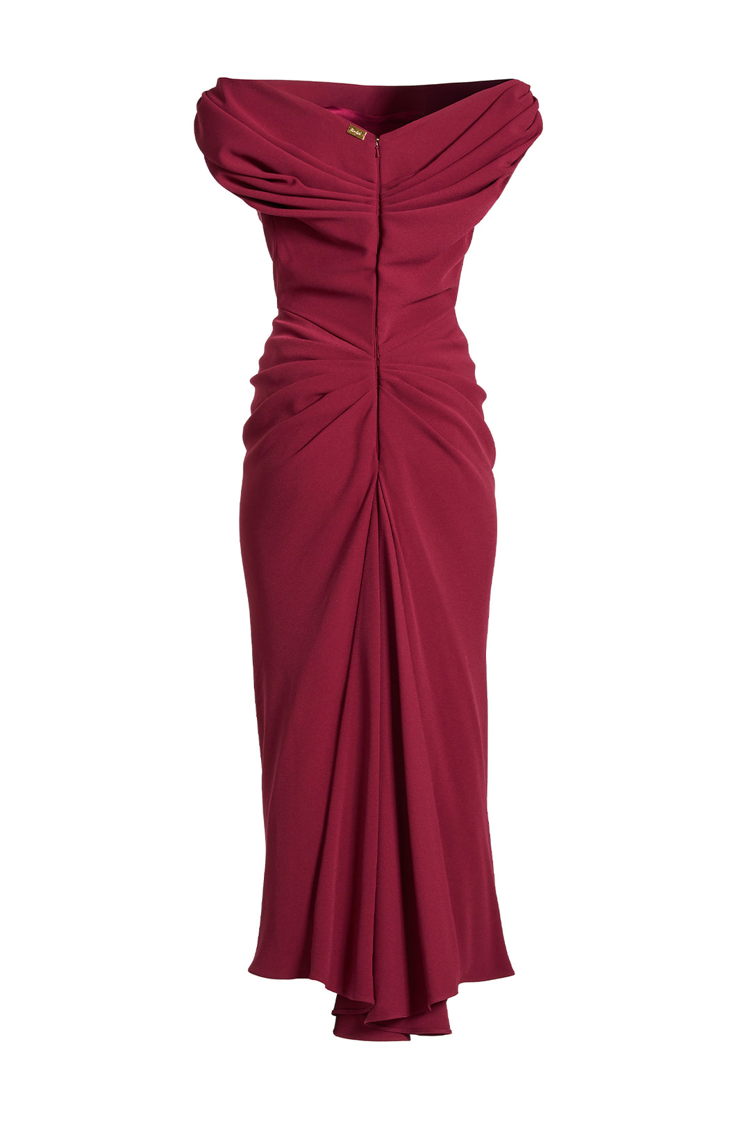 Sylvie Midi Dress In Burgundy