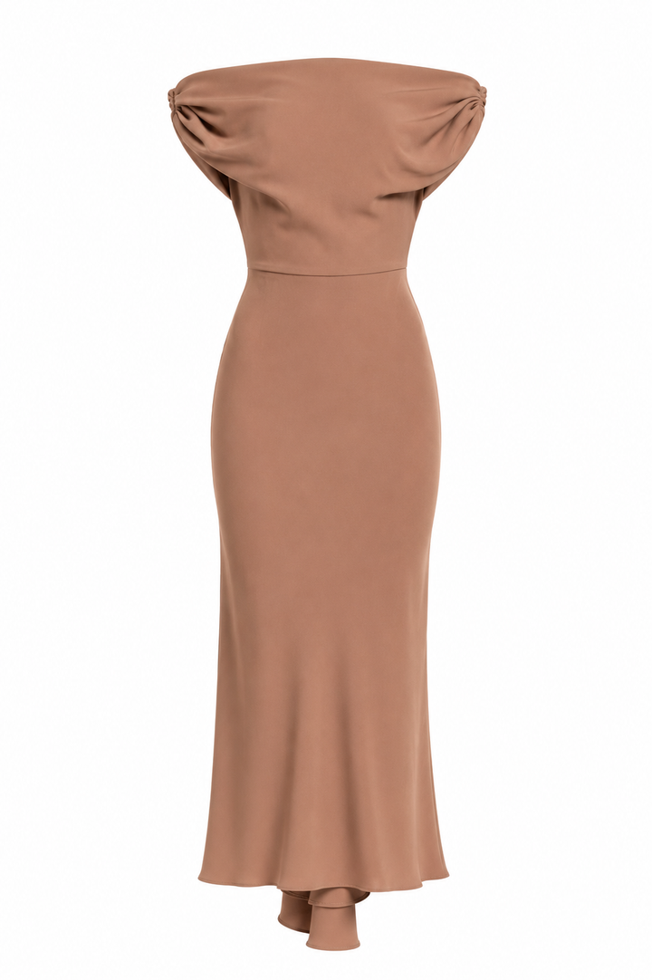 Sylvie Midi Dress In Cafe'Au Lait