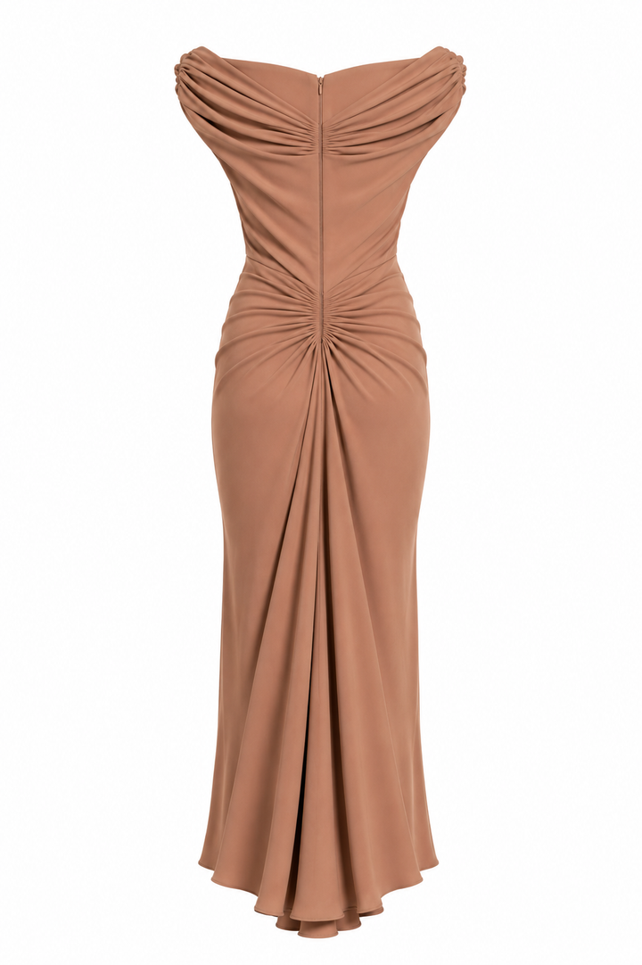 Sylvie Midi Dress In Cafe'Au Lait