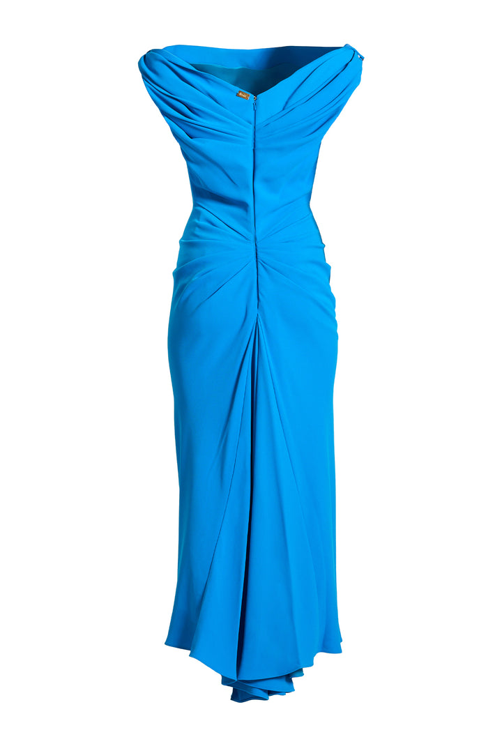 Sylvie Midi Dress In Electric-Blue