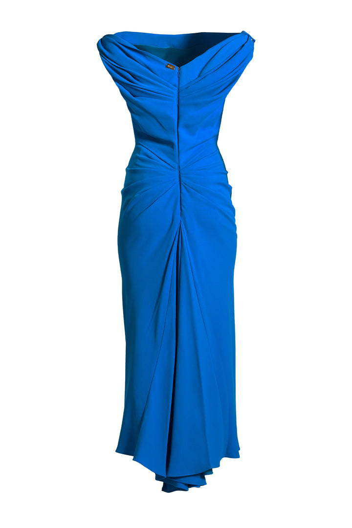 Sylvie Midi Dress In Electric-Blue