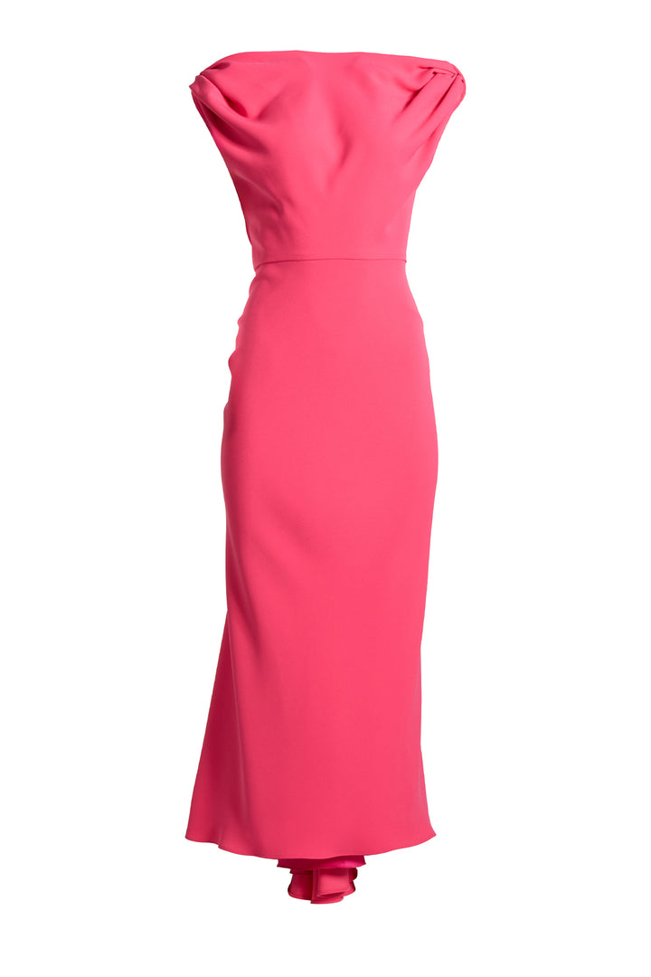 Sylvie Midi Dress In Fuchsia