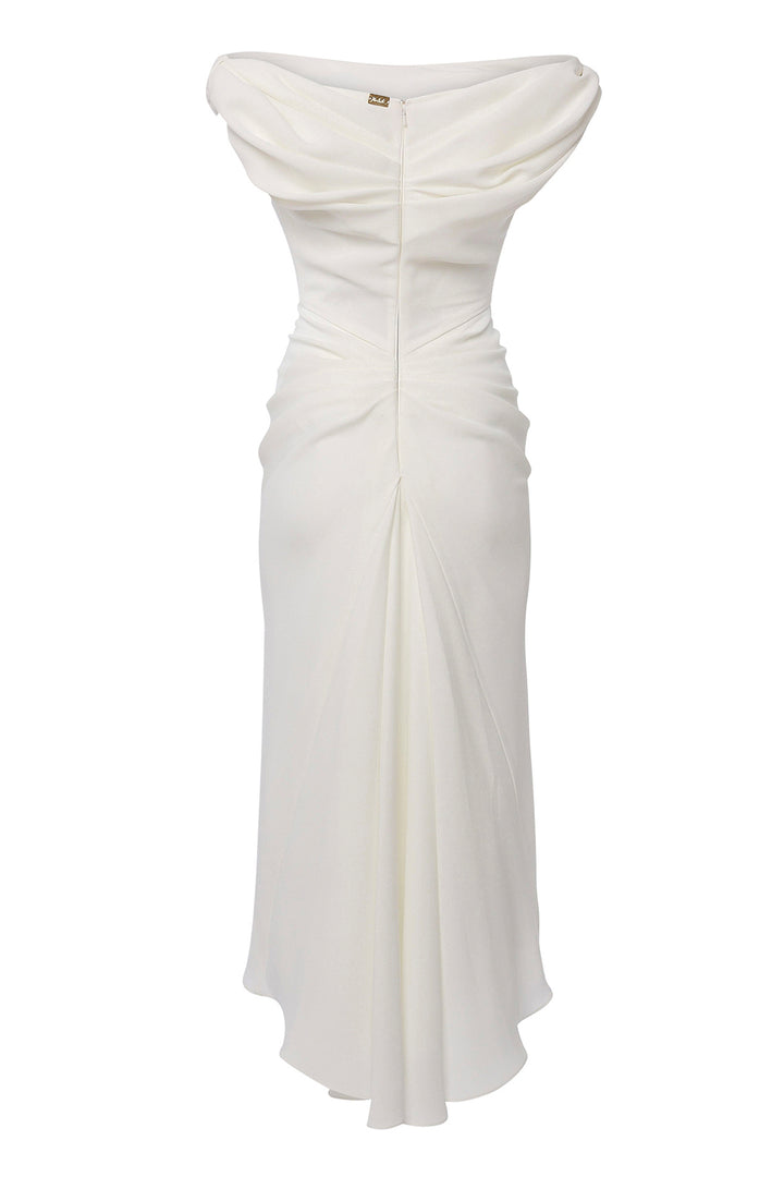Sylvie Midi Dress In Off-White