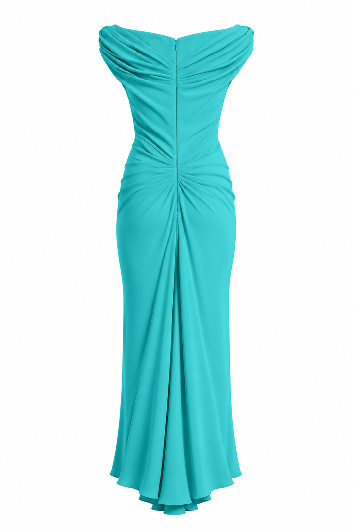 Sylvie Midi Dress In Turquoise