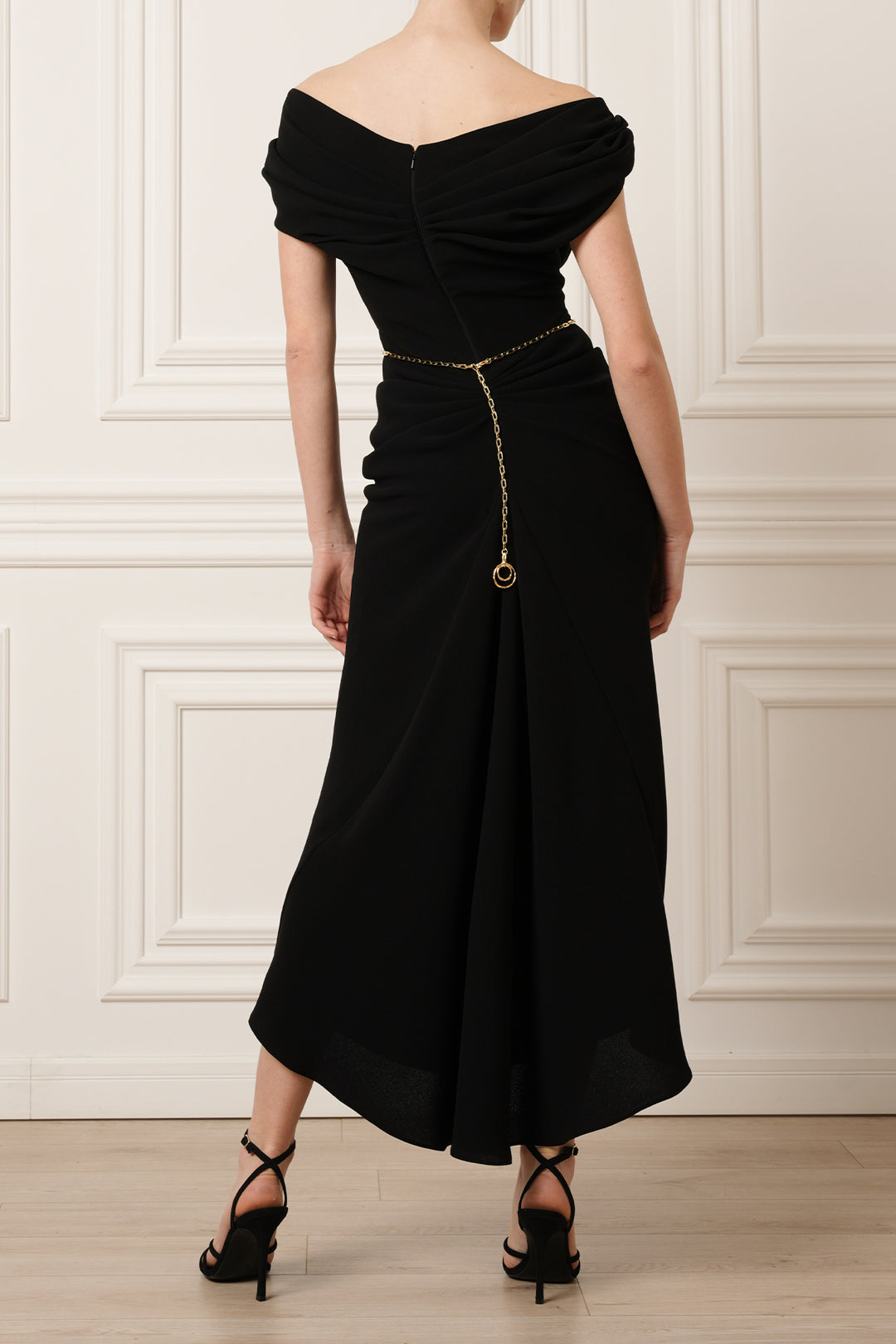 sylvie midi dress Sylvie" Satin Short Sleeve Tulip Midi Dress