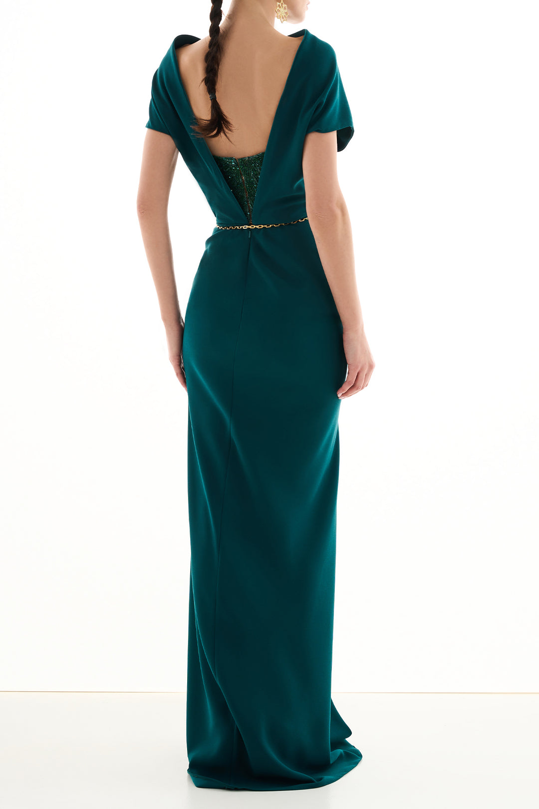 Aqusa Long Dress In Emerald
