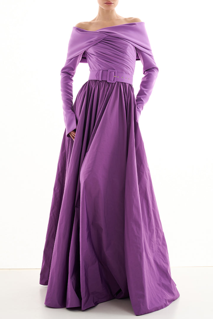 Halima Long Dress In Lavender
