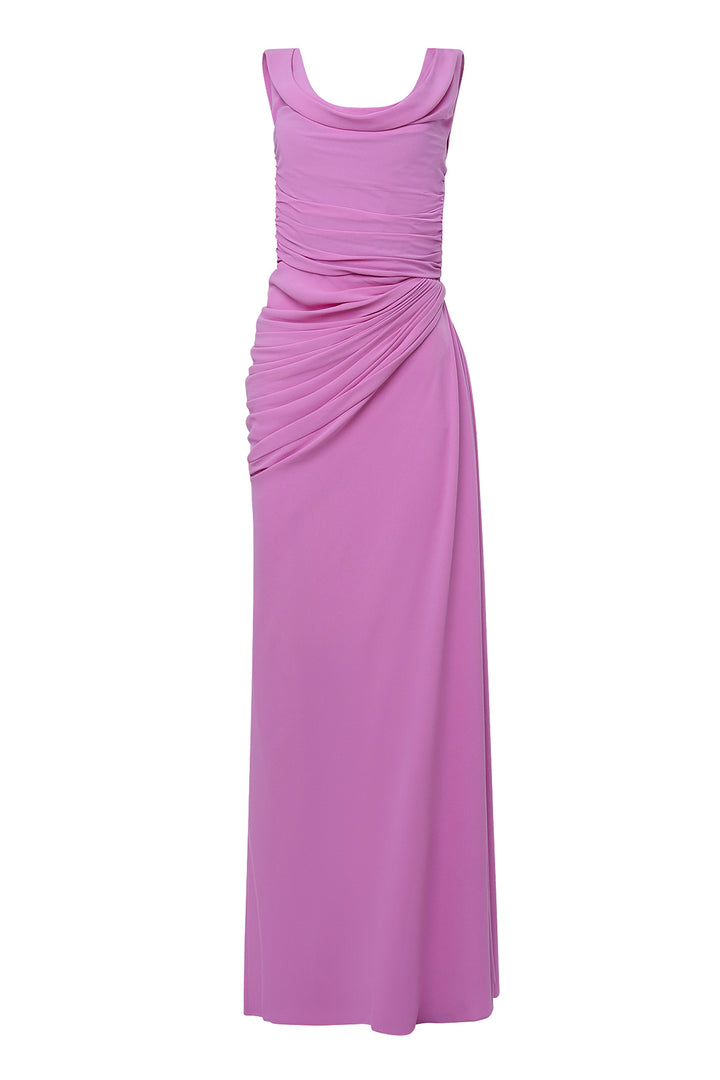 Eve Long Dress In Dusty-Lilac