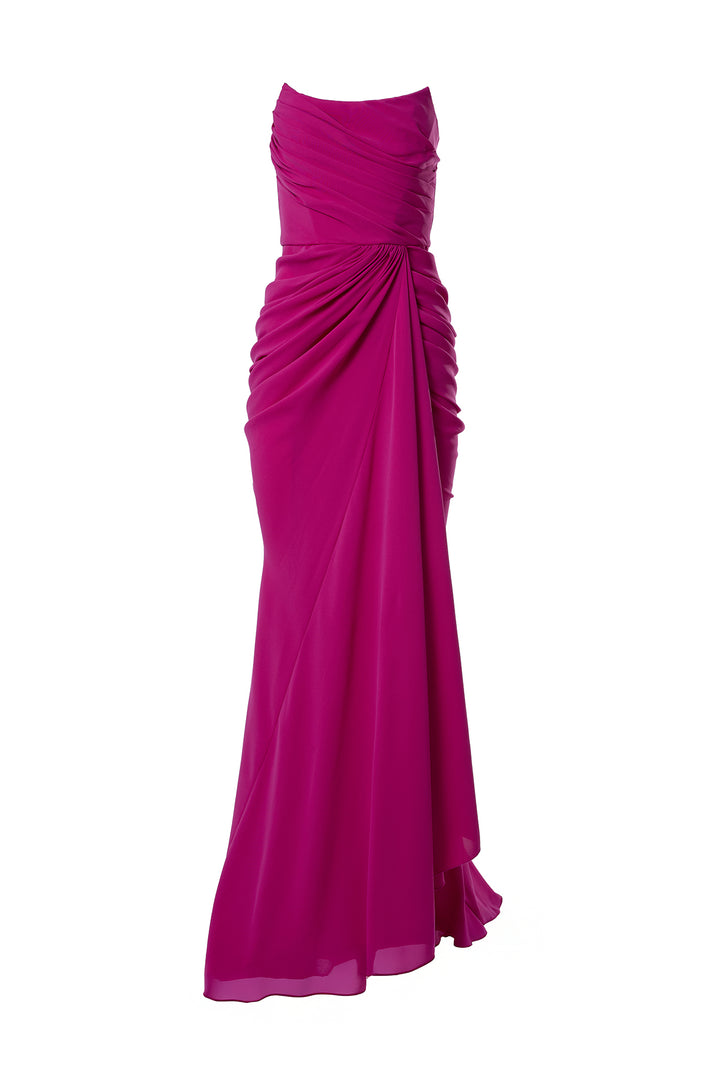 Zaira Long Dress In Magenta