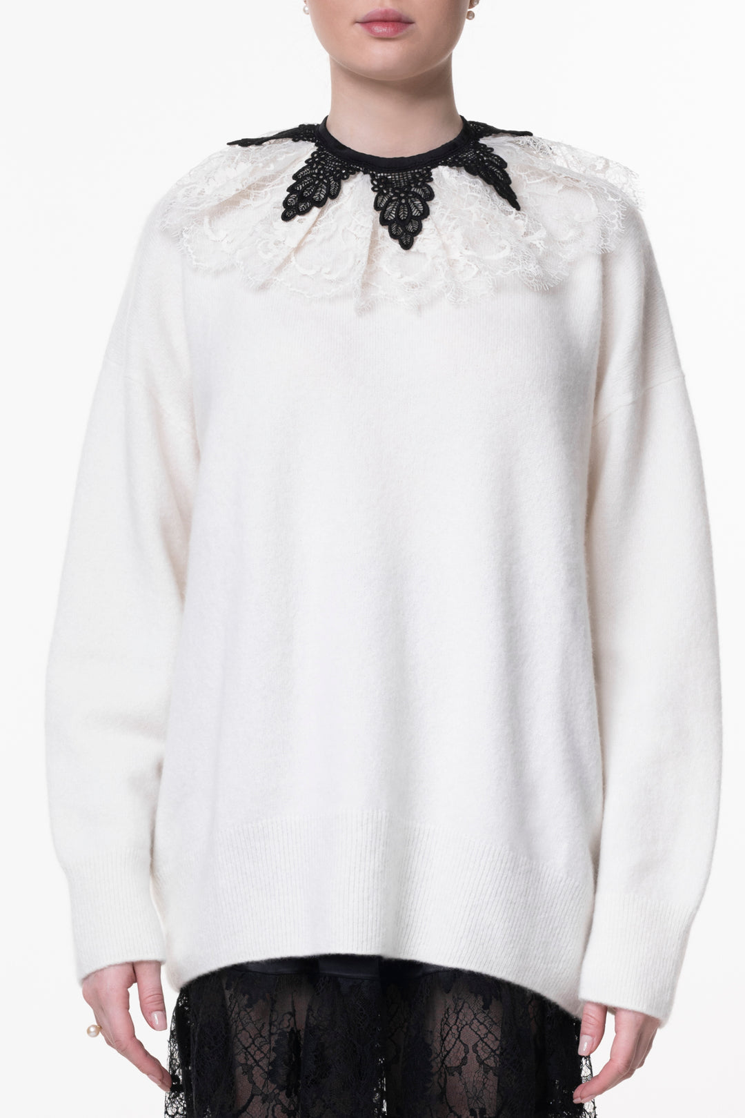 Sariel Cashmere and Silk-blend Sweater In White