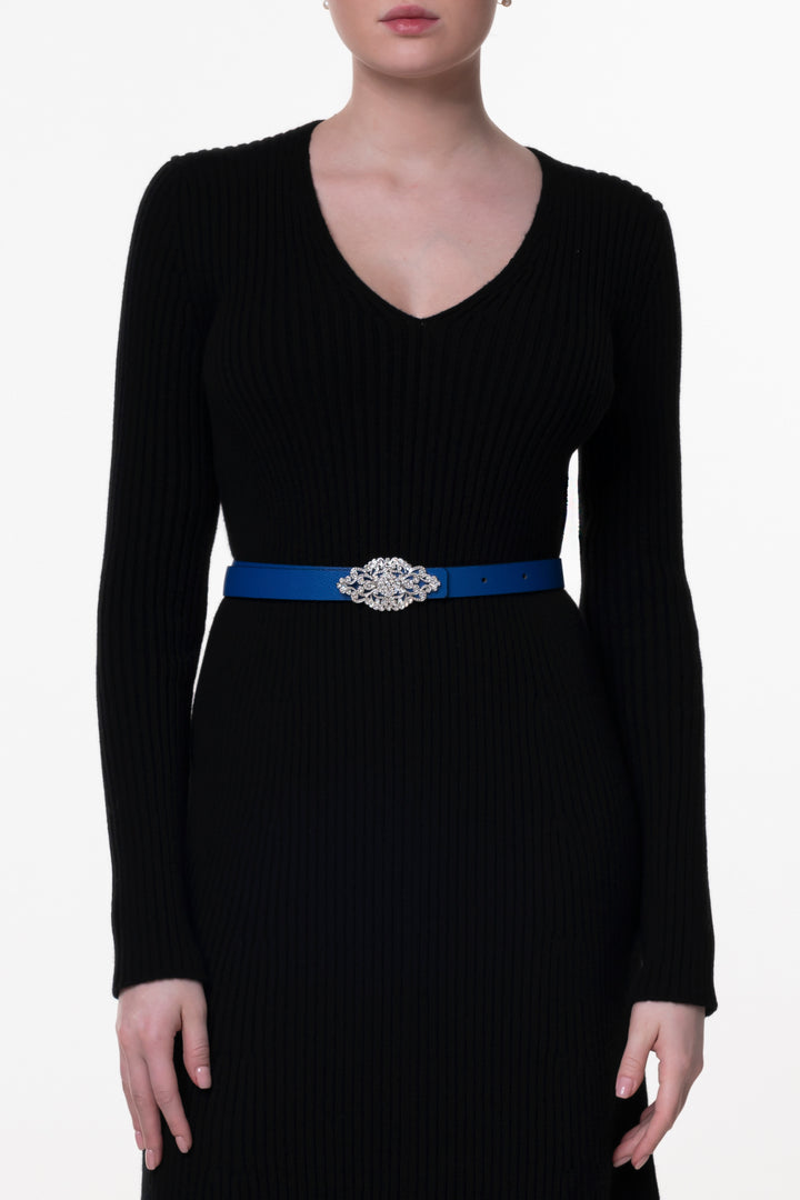 Adriel Wool and Cashmere-blend Black Dress