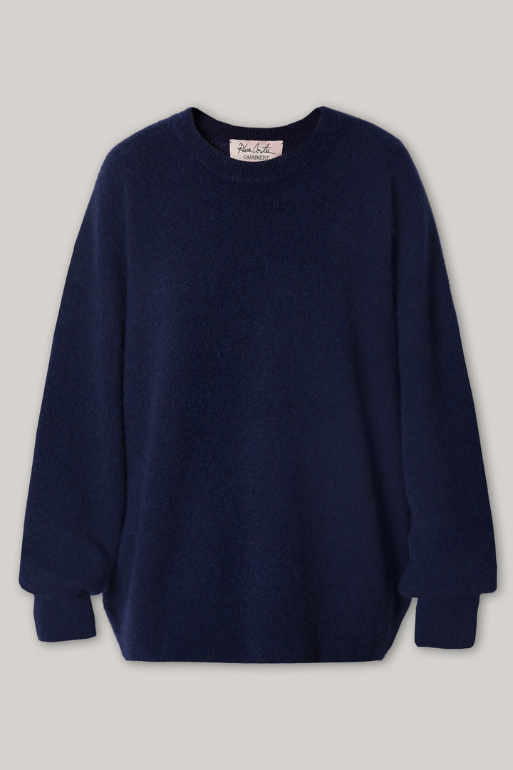 Sariel Blue Cashmere and Silk-blend Sweater In Blue