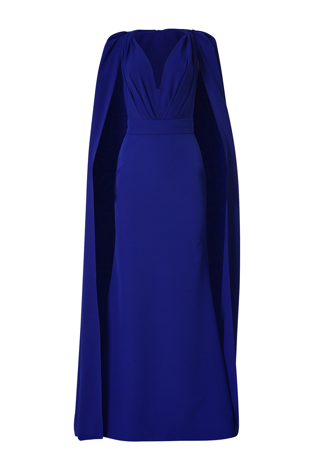 Dalal Cape-Dress In Royal-Blue Rhea Costa Dalal Cape-Dress In Royal-Blue Rhea Costa