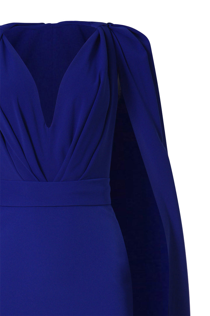 Dalal Cape-Dress In Royal-Blue