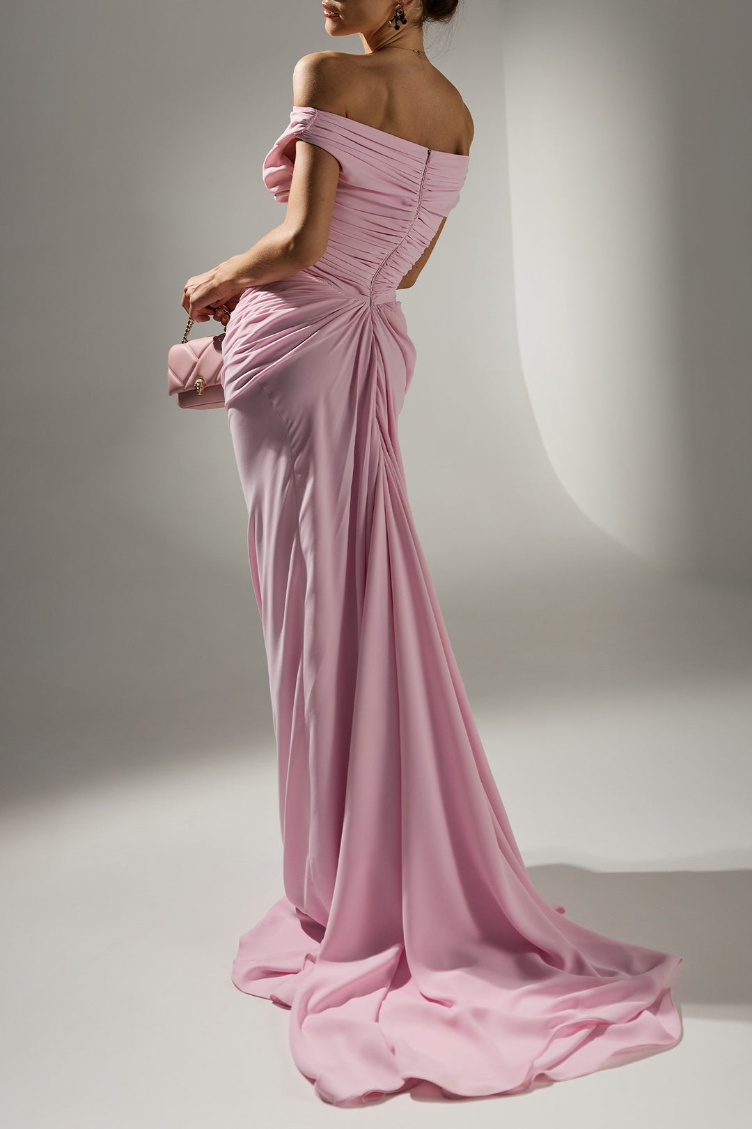 Eliza Long Dress In Ballet-Pink