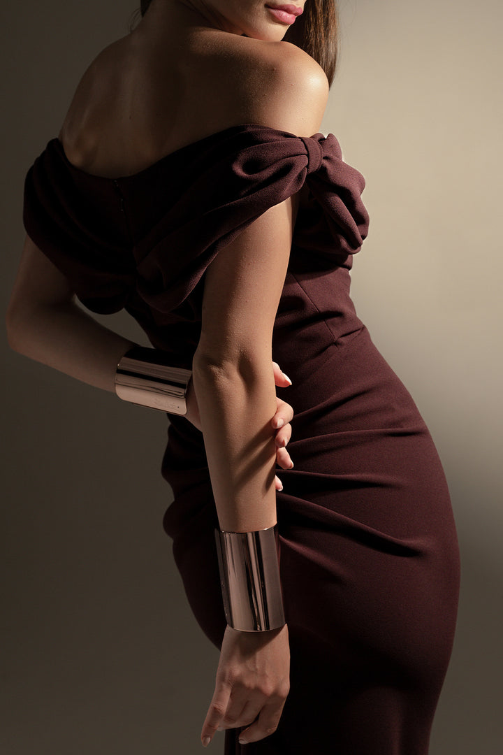 Hedy Long Dress In Merlot